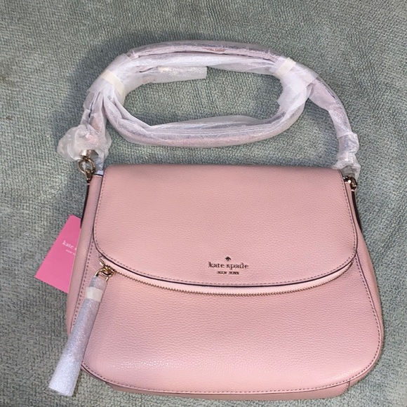 Kate Spade Jackson Medium Flap Shoulder Bag Rosy Cheeks - Picture 1 of 2